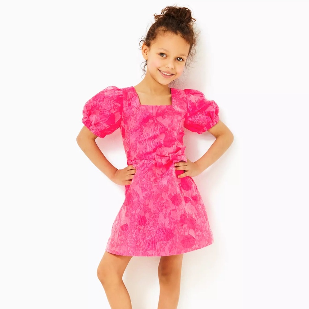 Lilly Pulitzer Hot Pink Girls Alannah Dress - 10